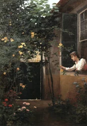 Mädchen am Fenster